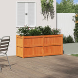 Garden Planter Wax Brown 150x50x70 cm Solid Wood Pine