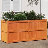 Garden Planter Wax Brown 150x50x70 cm Solid Wood Pine