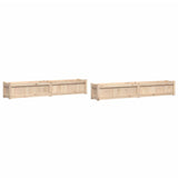 Garden Planters 2 pcs Solid Wood Pine