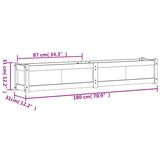 Garden Planters 2 pcs Solid Wood Pine