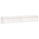 Garden Planter White 180x31x31 cm Solid Wood Pine