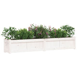 Garden Planter White 180x31x31 cm Solid Wood Pine