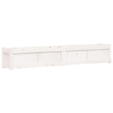 Garden Planter White 180x31x31 cm Solid Wood Pine