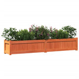 Garden Planter Wax Brown 180x31x31 cm Solid Wood Pine