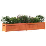 Garden Planters 2 pcs Wax Brown Solid Wood Pine