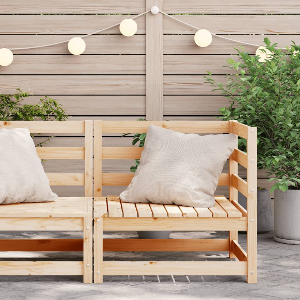 Garden Sofa Corner 70x70x67 cm Solid Wood Pine