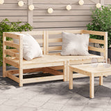 Garden Sofas Corner 2 pcs 70x70x67 cm Solid Wood Pine