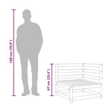 Garden Sofas Corner 2 pcs Wax Brown 70x70x67 cm Solid Wood Pine