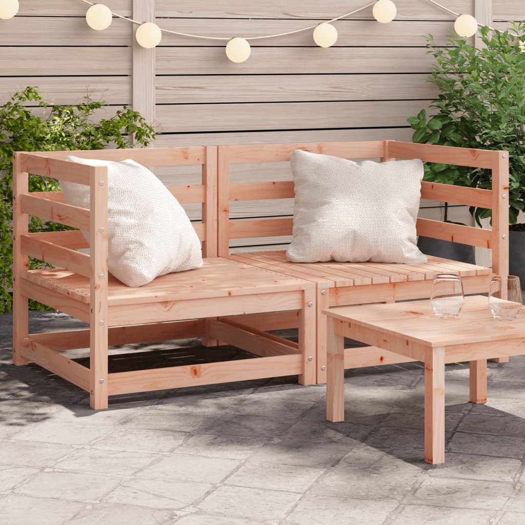 Garden Sofas Corner 2 pcs 70x70x67 cm Solid Wood Douglas