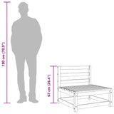 Garden Sofa Armless 70x70x67 cm Solid Wood Pine