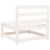 Garden Sofa Armless White 70x70x67 cm Solid Wood Pine