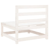 Garden Sofa Armless White 70x70x67 cm Solid Wood Pine