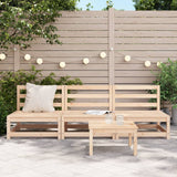 Garden Sofas Armless 3 pcs 70x70x67 cm Solid Wood Pine