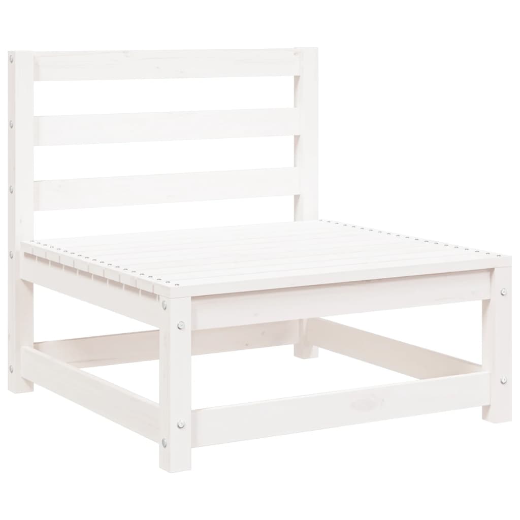 Garden Sofas Armless 3 pcs White 70x70x67 cm Solid Wood Pine