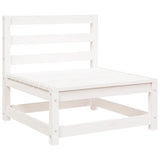 Garden Sofas Armless 3 pcs White 70x70x67 cm Solid Wood Pine