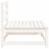 Garden Sofas Armless 3 pcs White 70x70x67 cm Solid Wood Pine