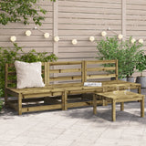 Garden Sofas Armless 3 pcs 70x70x67 cm Impregnated Wood Pine