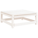 Garden Footstool White 70x70x30 cm Solid Wood Pine