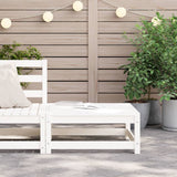 Garden Footstool White 70x70x30 cm Solid Wood Pine