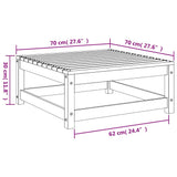 Garden Footstool 70x70x30 cm Solid Wood Douglas