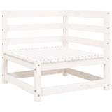 Garden Sofa 2-Seater White Solid Wood Pine