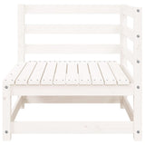 Garden Sofa 2-Seater White Solid Wood Pine