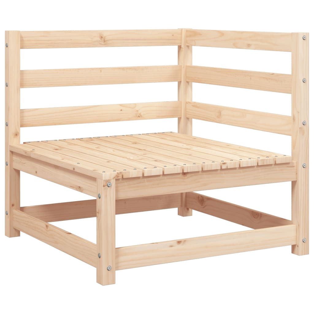 Garden Sofa 3-Seater Solid Wood Pine