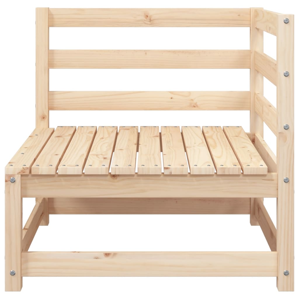 Garden Sofa 3-Seater Solid Wood Pine