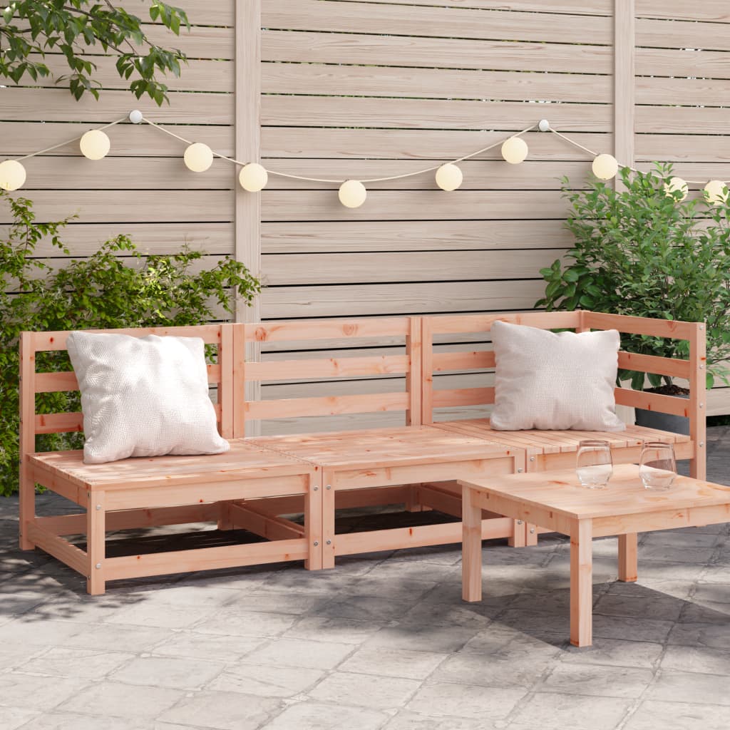 Garden Sofa 3-Seater Solid Wood Douglas