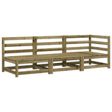 Garden Sofa 3-Seater Impregnated Wood Pine