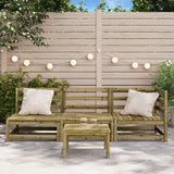 Garden Sofa 3-Seater Impregnated Wood Pine