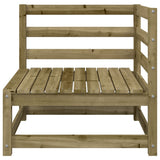 Garden Sofa 3-Seater Impregnated Wood Pine