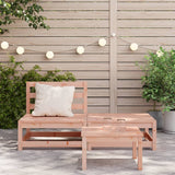 Garden Sofa Armless with Footstool Solid Wood Douglas