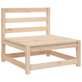 Garden Sofa Armless with Footstool Solid Wood Pine