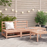 Garden Sofa Armless with Footstool Solid Wood Douglas