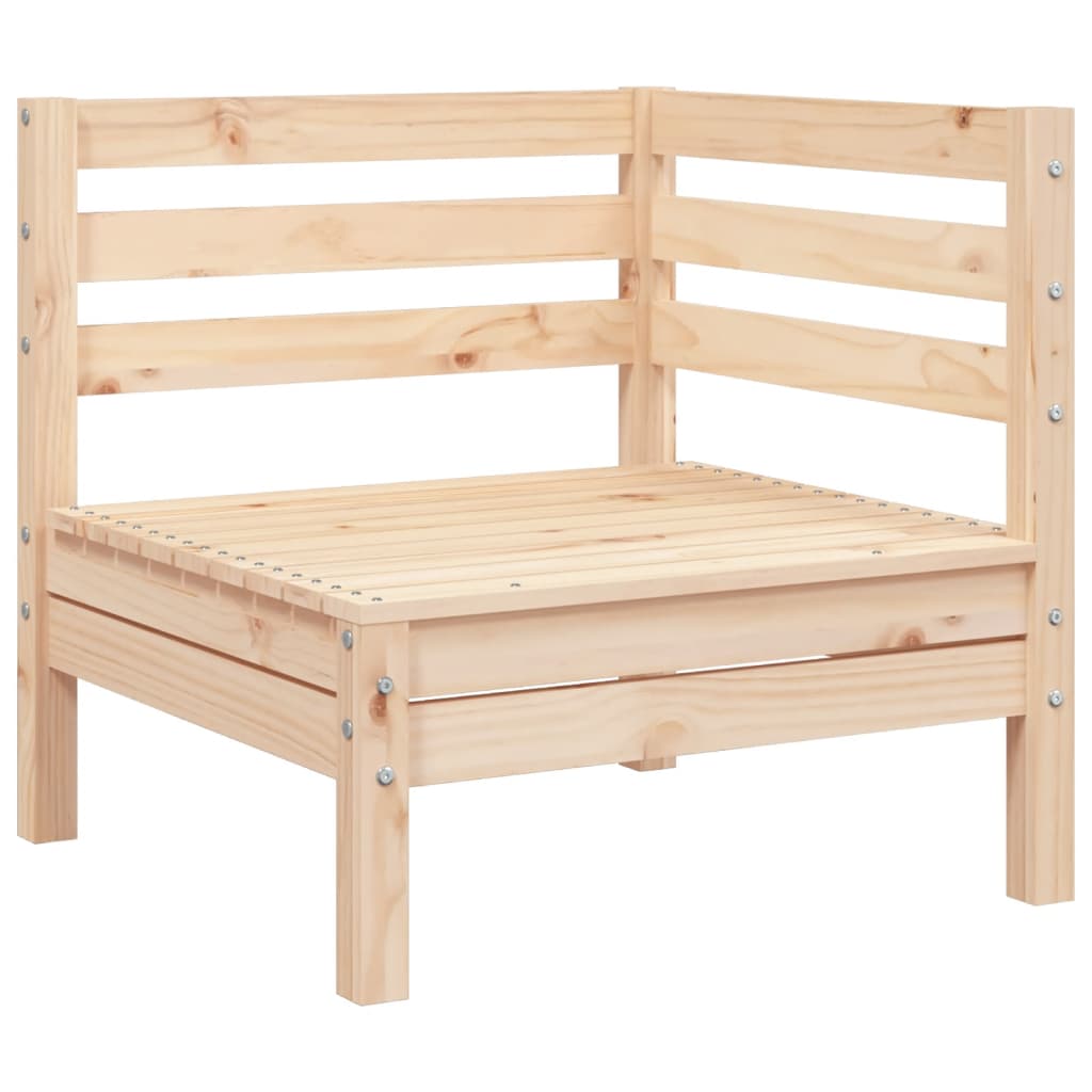 Garden Sofa Corner Solid Wood Pine