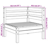 Garden Sofa Corner Solid Wood Pine