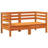 Garden Sofas Corner 2 pcs Wax Brown Solid Wood Pine