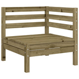 Garden Sofas Corner 2 pcs Impregnated Wood Pine