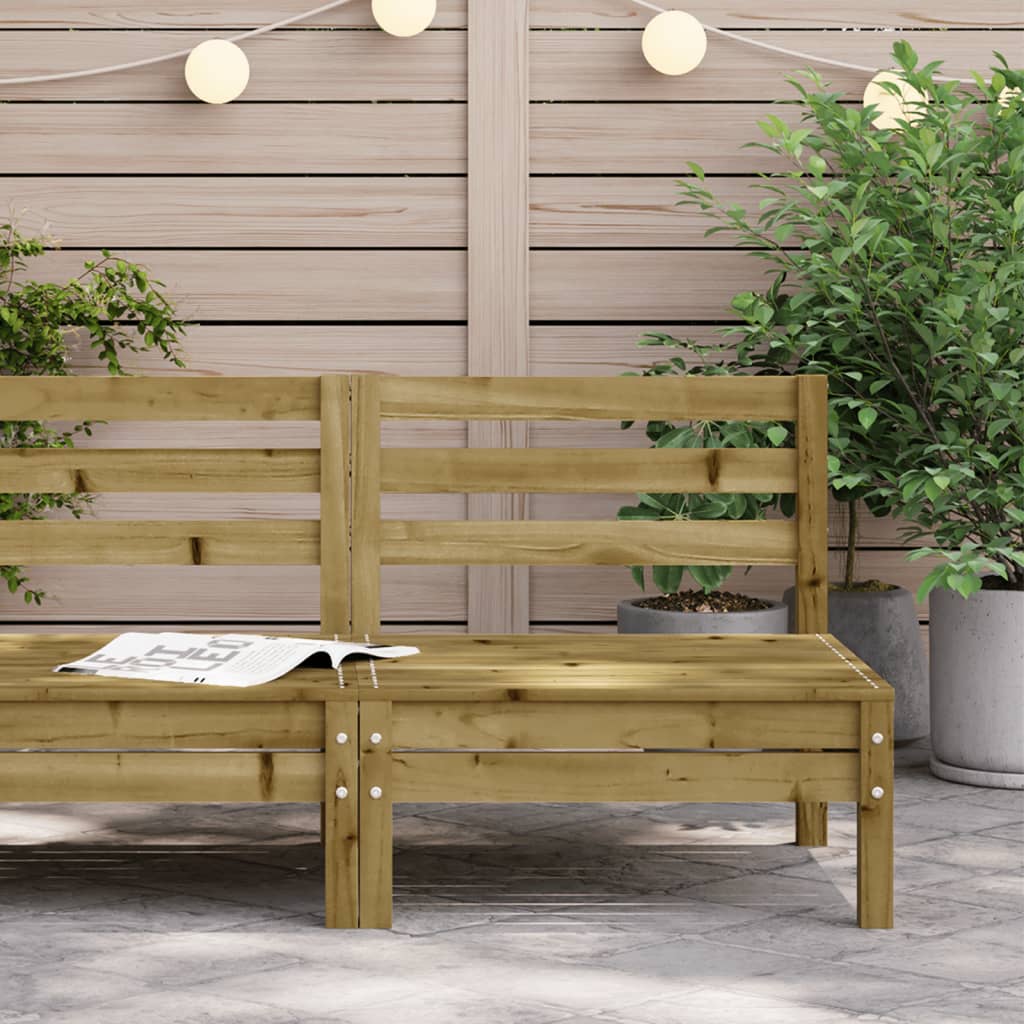 Garden Sofa Armless Impregnated Wood Pine