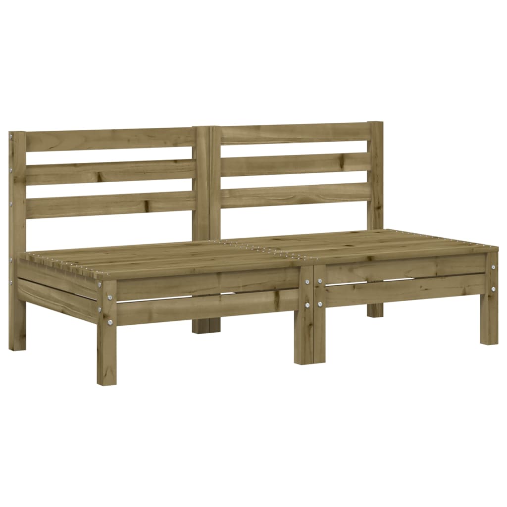 Garden Sofas Armless 2 pcs Impregnated Wood Pine