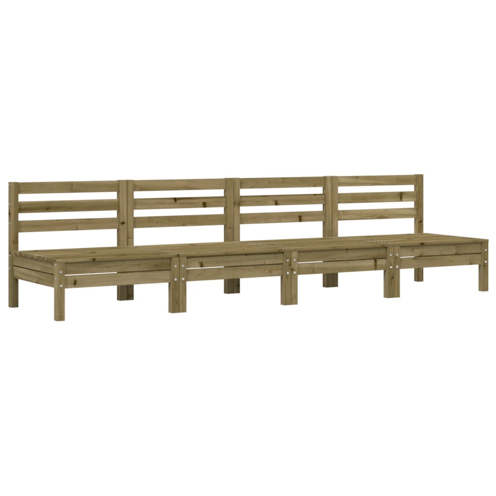 Garden Sofas Armless 4 pcs Impregnated Wood Pine