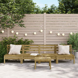 Garden Sofas Armless 4 pcs Impregnated Wood Pine