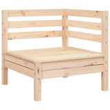 Garden Sofa 2-Seater with Footstool Solid Wood Pine