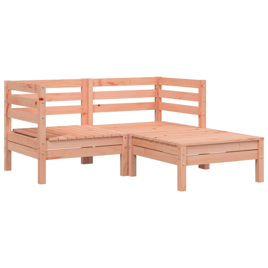 Garden Sofa 2-Seater with Footstool Solid Wood Douglas