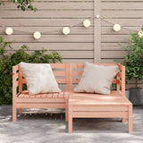 Garden Sofa 2-Seater with Footstool Solid Wood Douglas