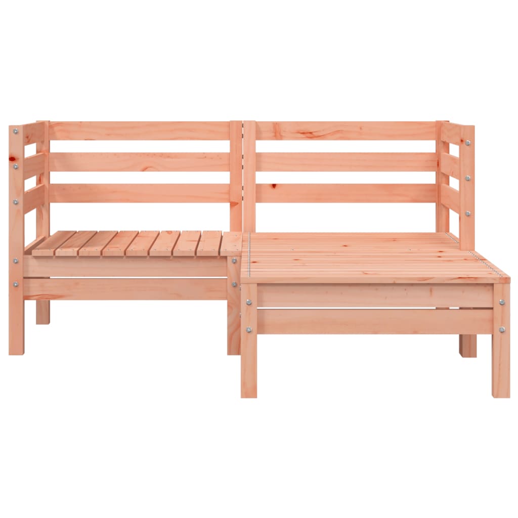 Garden Sofa 2-Seater with Footstool Solid Wood Douglas