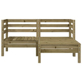 Garden Sofa 2-Seater with Footstool Impregnated Wood Pine