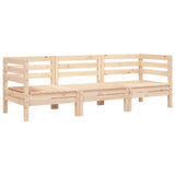 Garden Sofa 3-Seater Solid Wood Pine