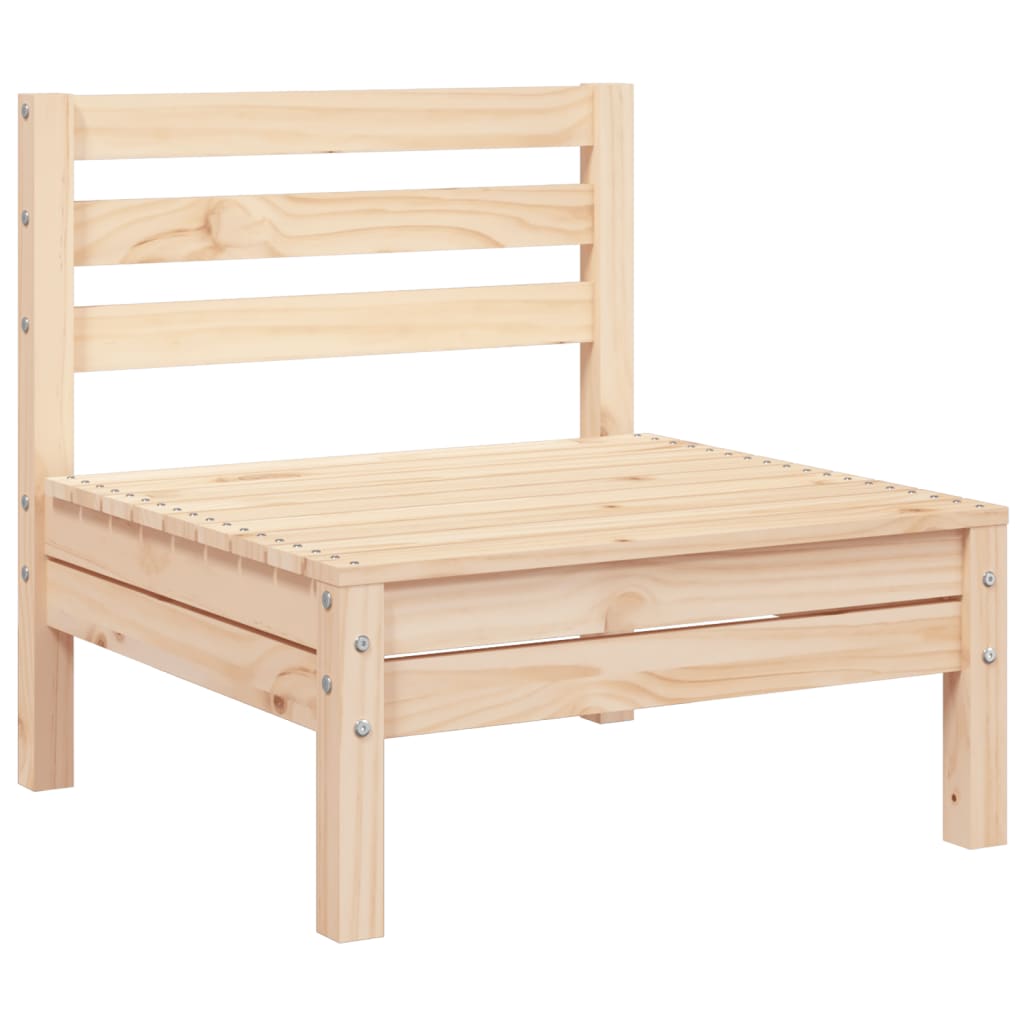 Garden Sofa 3-Seater Solid Wood Pine